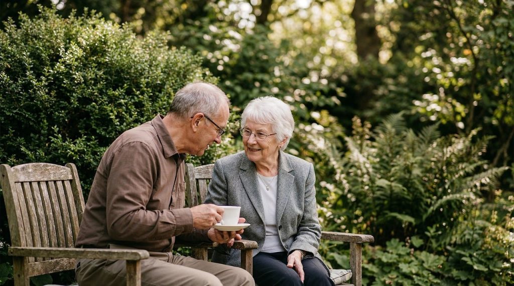 Qui touche la retraite d’une — couple âgé discutant finances